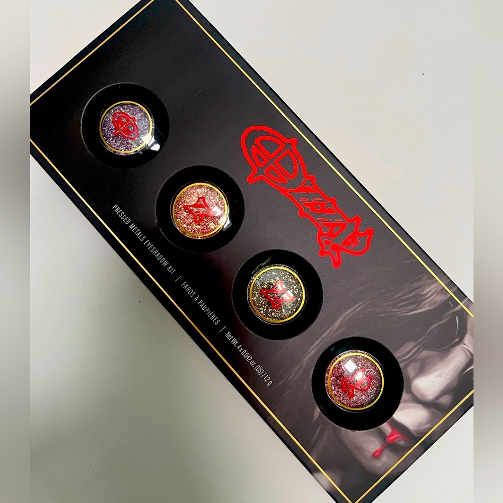 NIB. 🖤 Ozzy Limited Edition Pressed Metals Eyeshadow Kit in 4 Metallic Shades